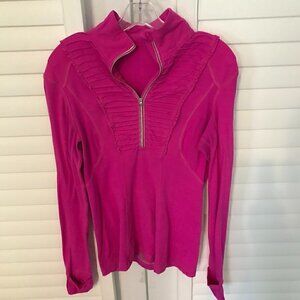 Lululemon fuchsia 1/4 zip athletic long sleeve, 6